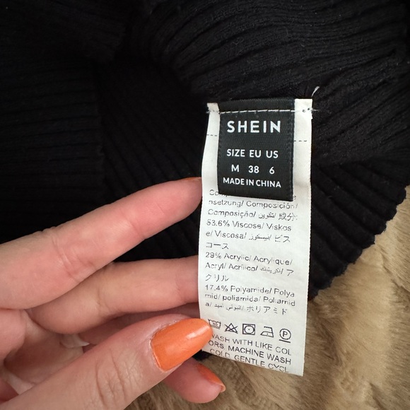 SHEIN Bundle of 3 Ribbed Mock Neck long sleeve shirts - Picture 2 of 4